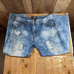 Brooklyn Xpress Distressed Denim Jeans Men’s 40x32 (28”) Streetwear Denim